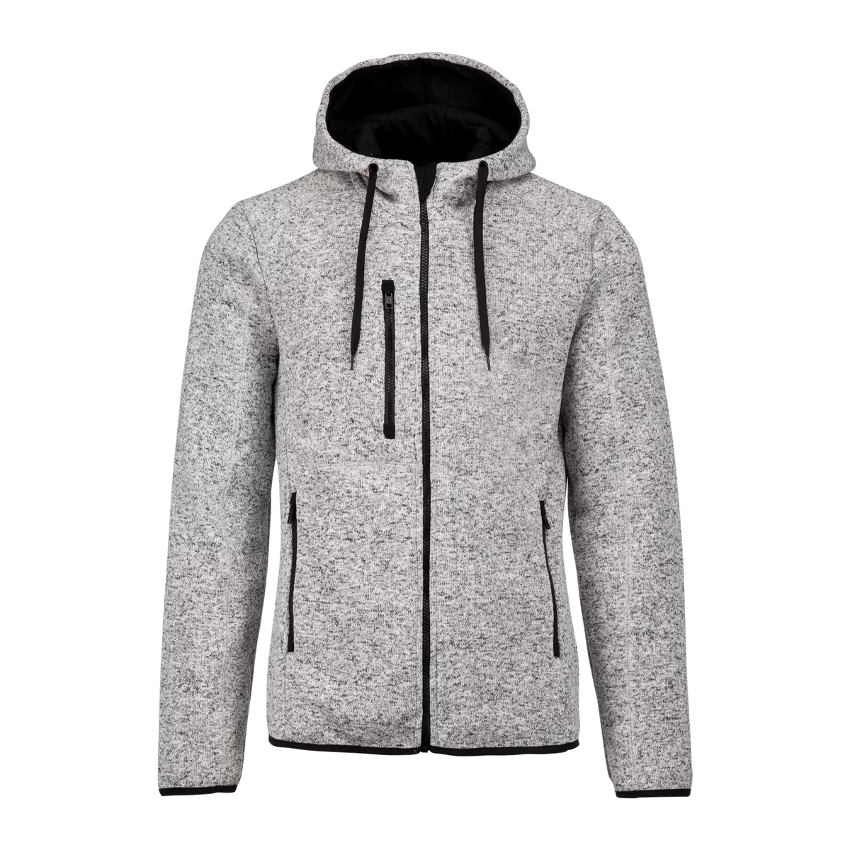 Heather herenvest met capuchon Light grey melange