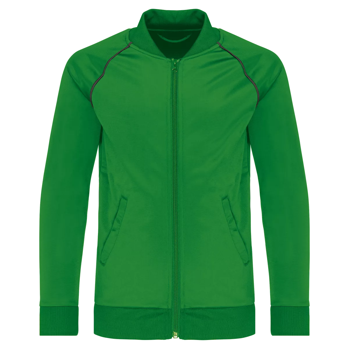 Kindertrainingsjasje met rits en biesje Green