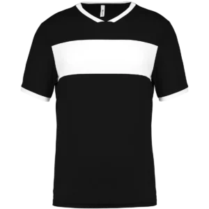 Multisport sport-T-shirt met korte mouwen voor kinderen Black / White