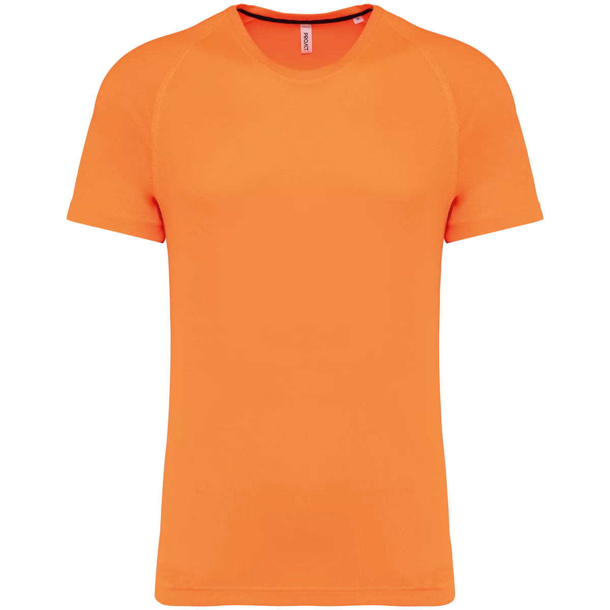 Gerecycled herensport-T-shirt met ronde hals Fluorescent Orange