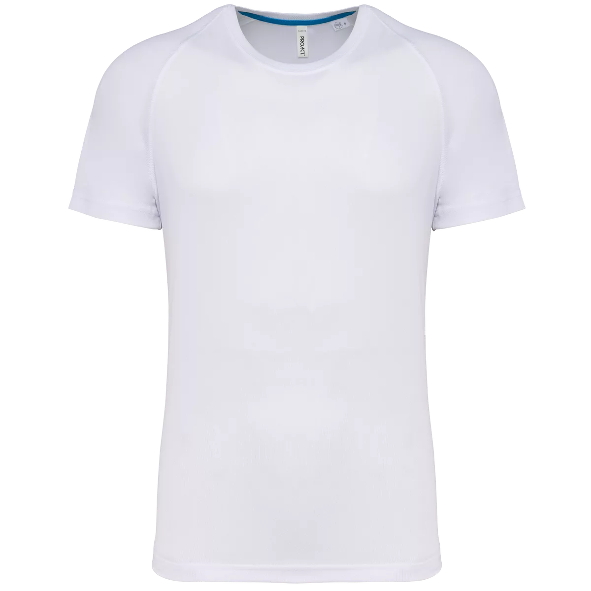 Gerecycled herensport-T-shirt met ronde hals White