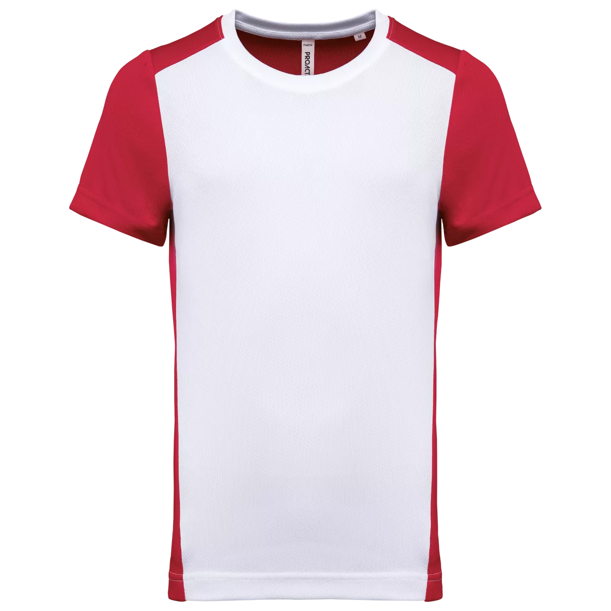 Ecologisch sport-T-shirt in twee kleuren voor heren White / Red