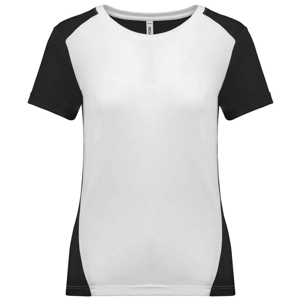 Ecologisch sport-T-shirt in twee kleuren voor dames White / Black