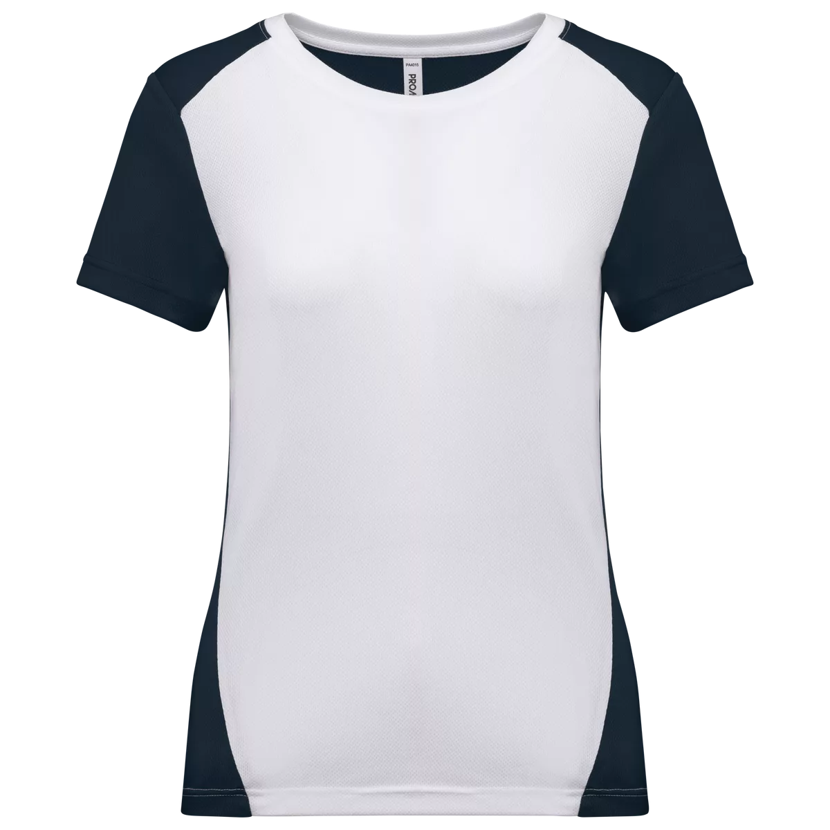 Ecologisch sport-T-shirt in twee kleuren voor dames White / Navy