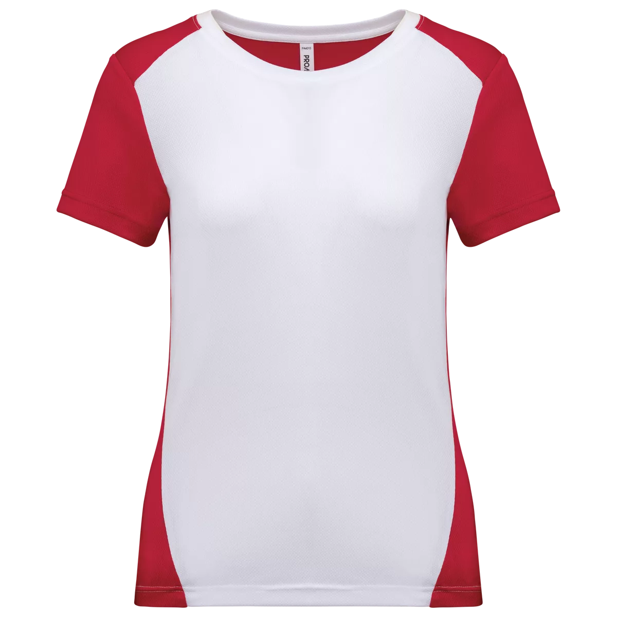 Ecologisch sport-T-shirt in twee kleuren voor dames White / Red
