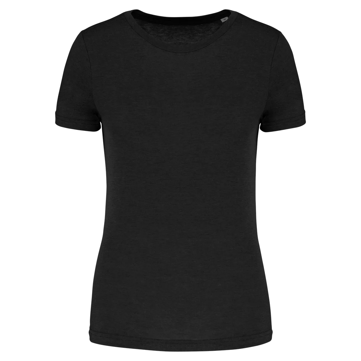 Damessport-T-shirt triblend met ronde hals Black