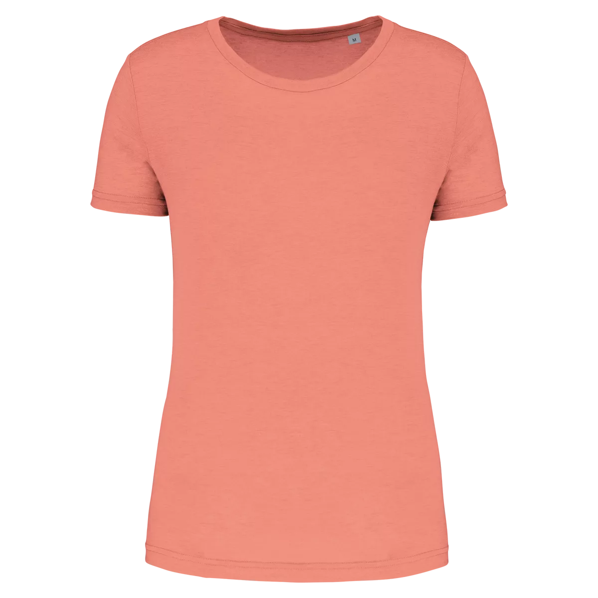 Damessport-T-shirt triblend met ronde hals Coral
