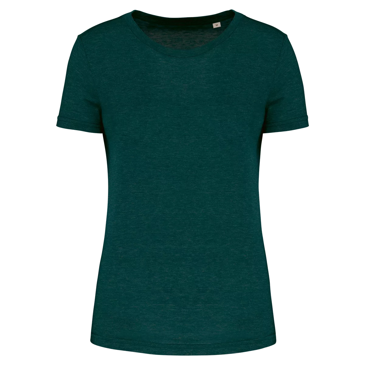 Damessport-T-shirt triblend met ronde hals Mineral Green