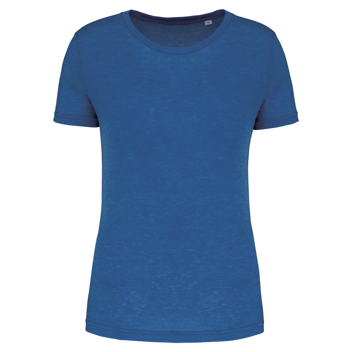 Damessport-T-shirt triblend met ronde hals Sporty Royal Blue Heather