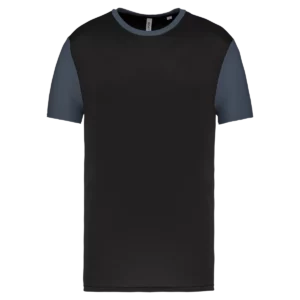 Unisex multisport T-shirt met korte mouwen in twee kleuren Black / sporty grey