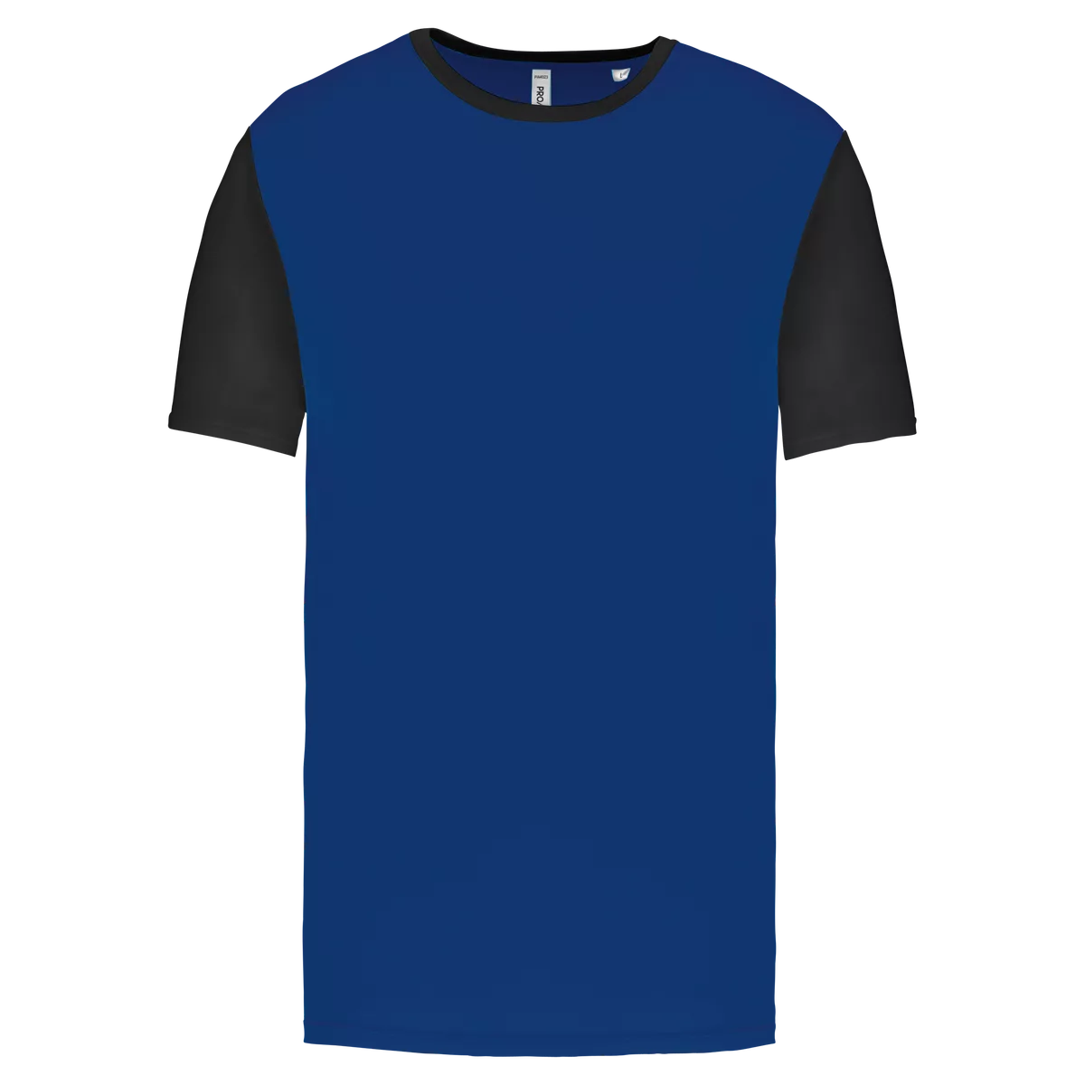 Unisex multisport T-shirt met korte mouwen in twee kleuren Dark Royal Blue / Black