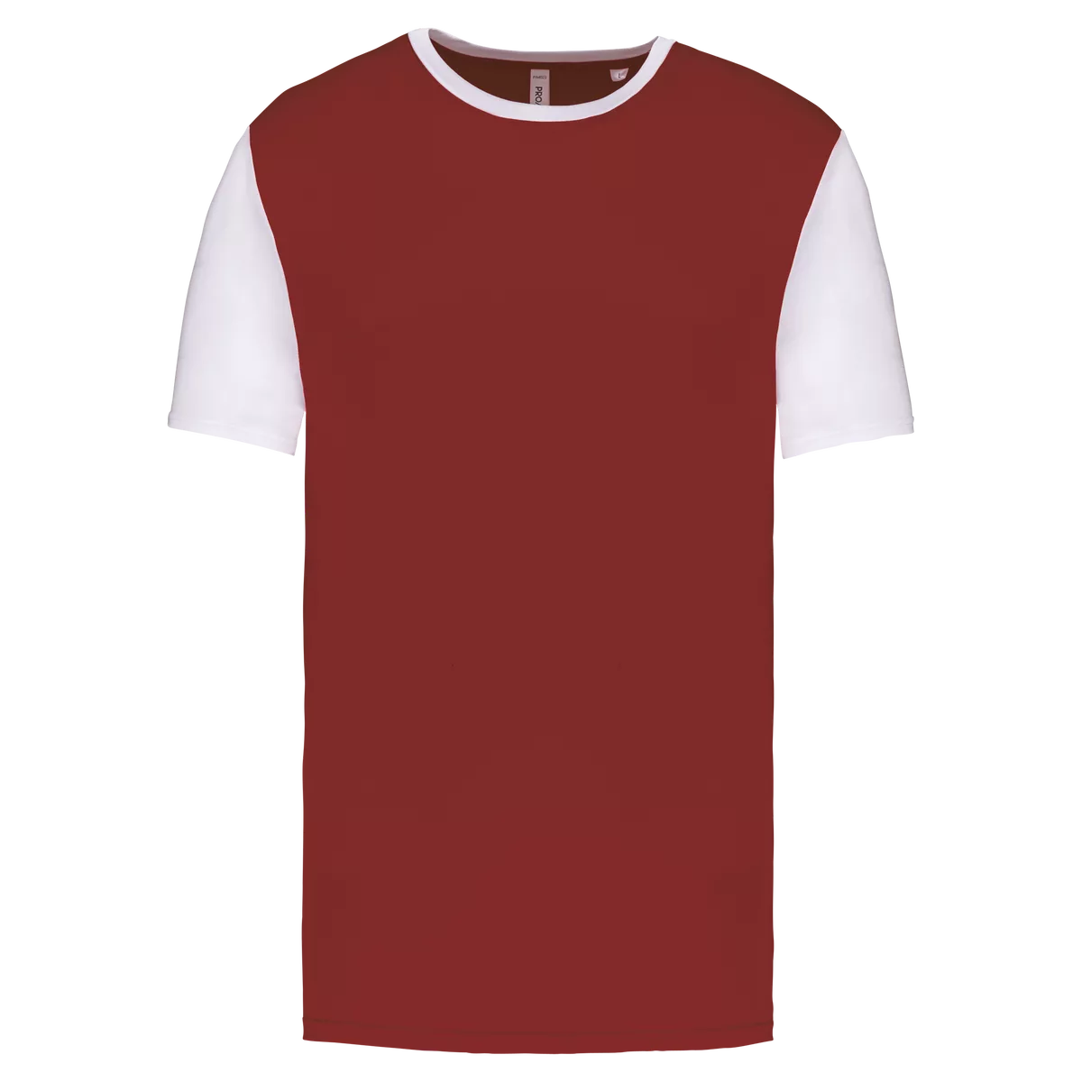 Unisex multisport T-shirt met korte mouwen in twee kleuren Garnet / White