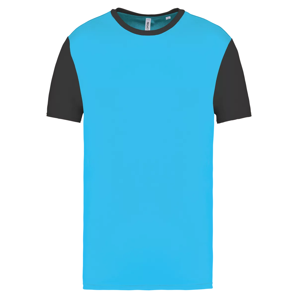 Unisex multisport T-shirt met korte mouwen in twee kleuren Light Turquoise / Dark Grey