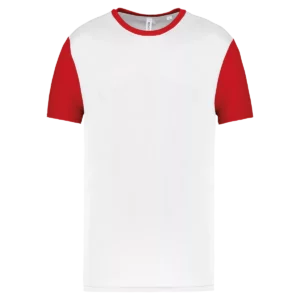 White / Sporty Red