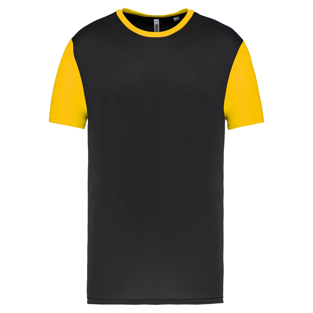 Multisport T-shirt met korte mouwen in twee kleuren voor kinderen Black / Sporty Yellow