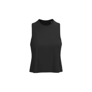 Dames triblend croptop Black