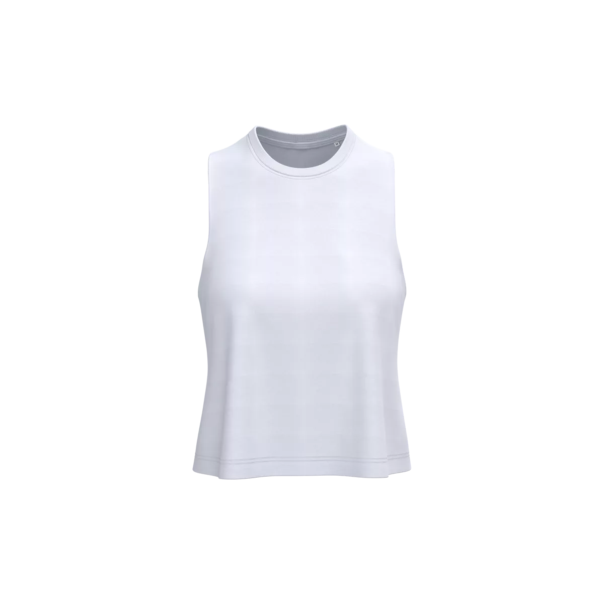 Dames triblend croptop White