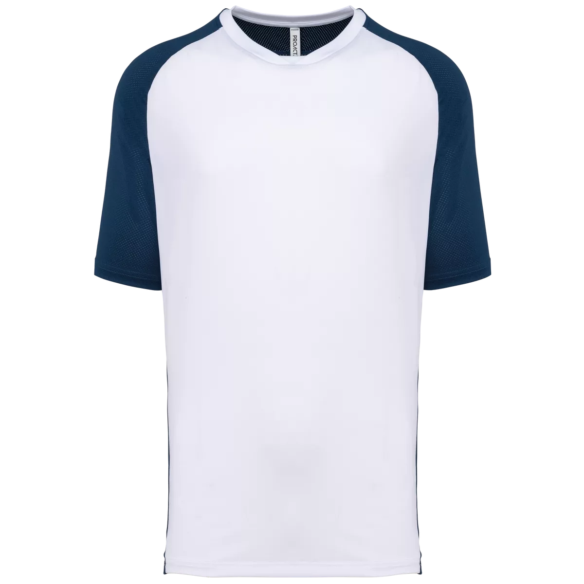Tweekleurig padel-T-shirt met raglanmouwen voor heren Sporty Navy / White