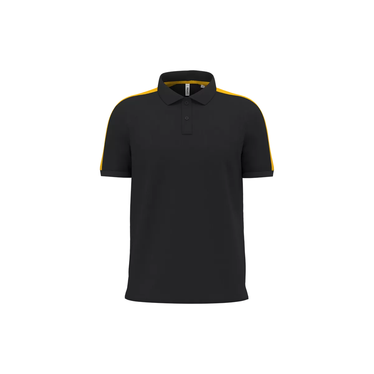 Uniseks teamwear poloshirt Black / Sporty Yellow