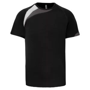 Unisex multisport sport-T-shirt met korte mouwen Black / White / Storm Grey