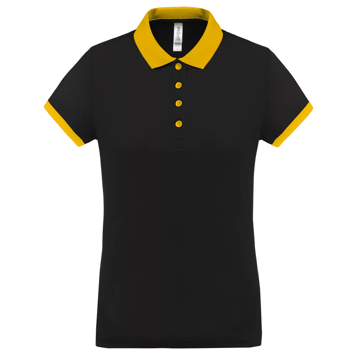 Dames-sportpolo Black / Yellow