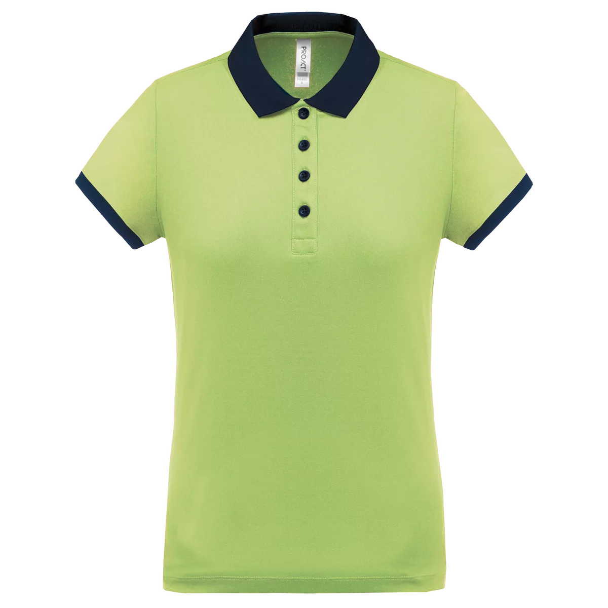 Dames-sportpolo Lime / Sporty Navy