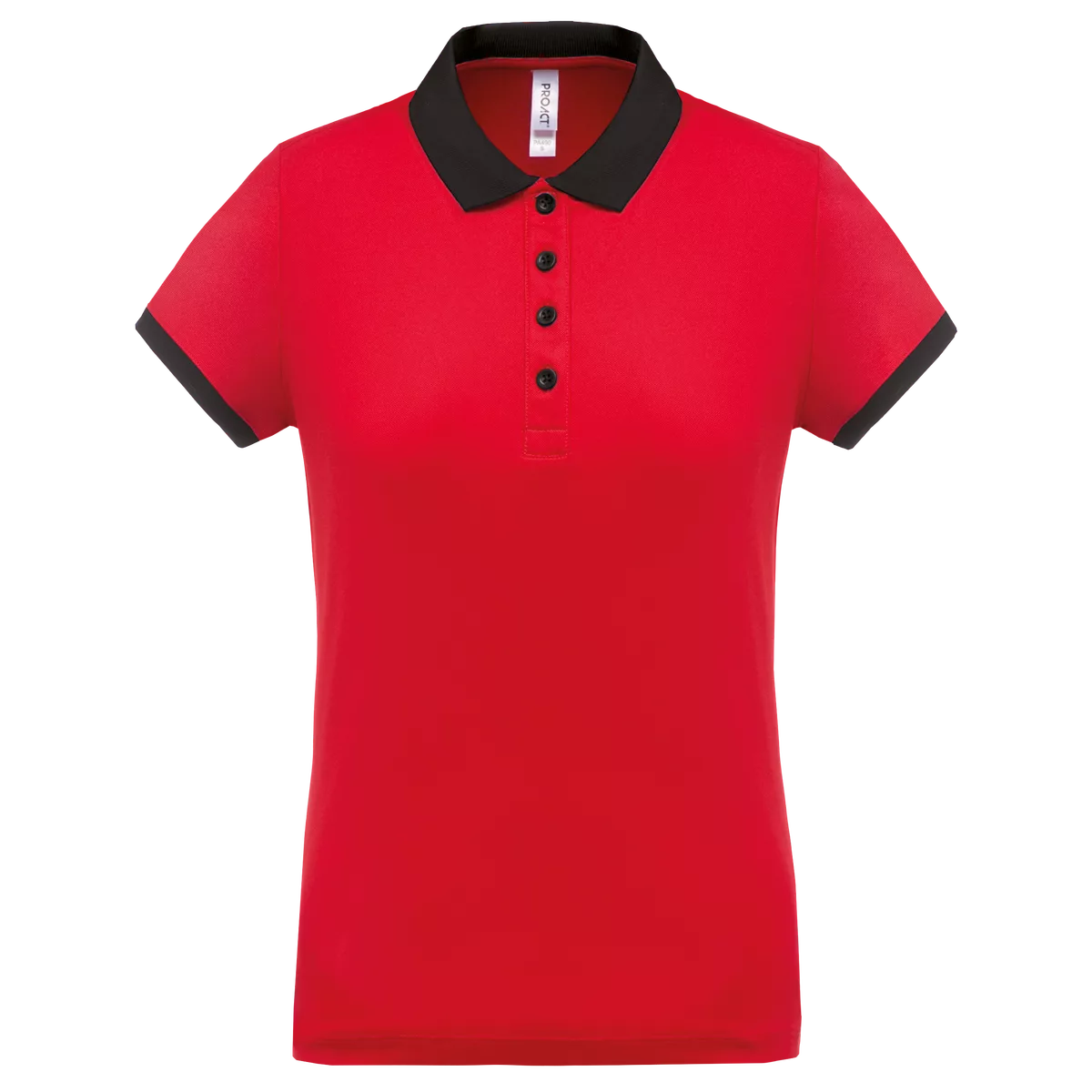 Dames-sportpolo Red / Black