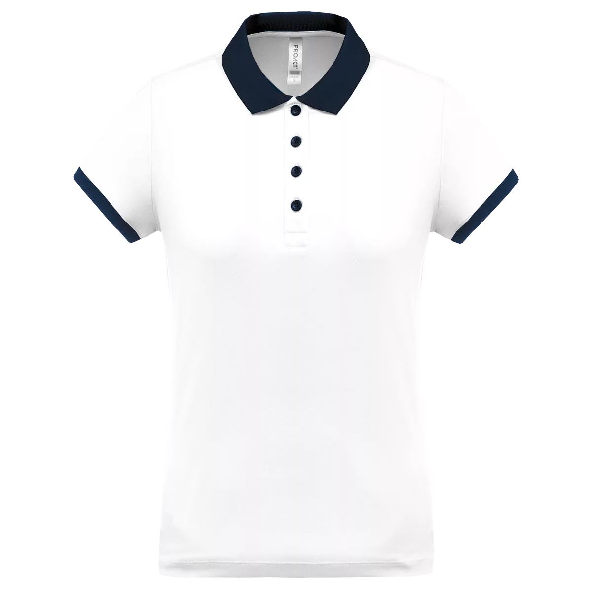 Dames-sportpolo White / Sporty Navy