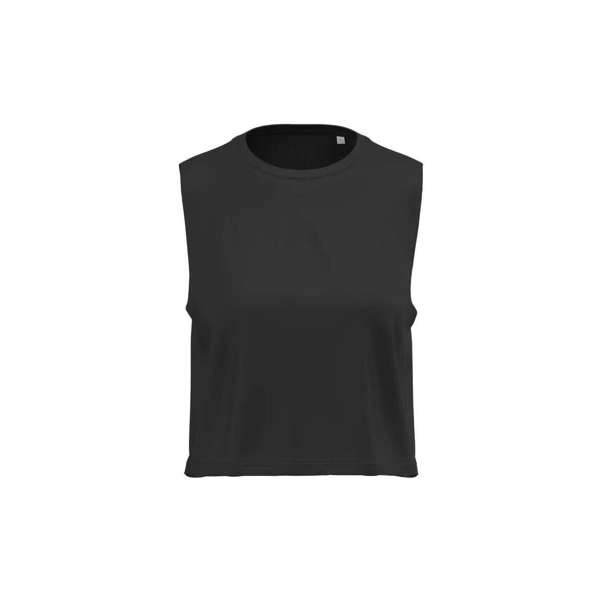Cropped mouwloos T-shirt voor dames Black