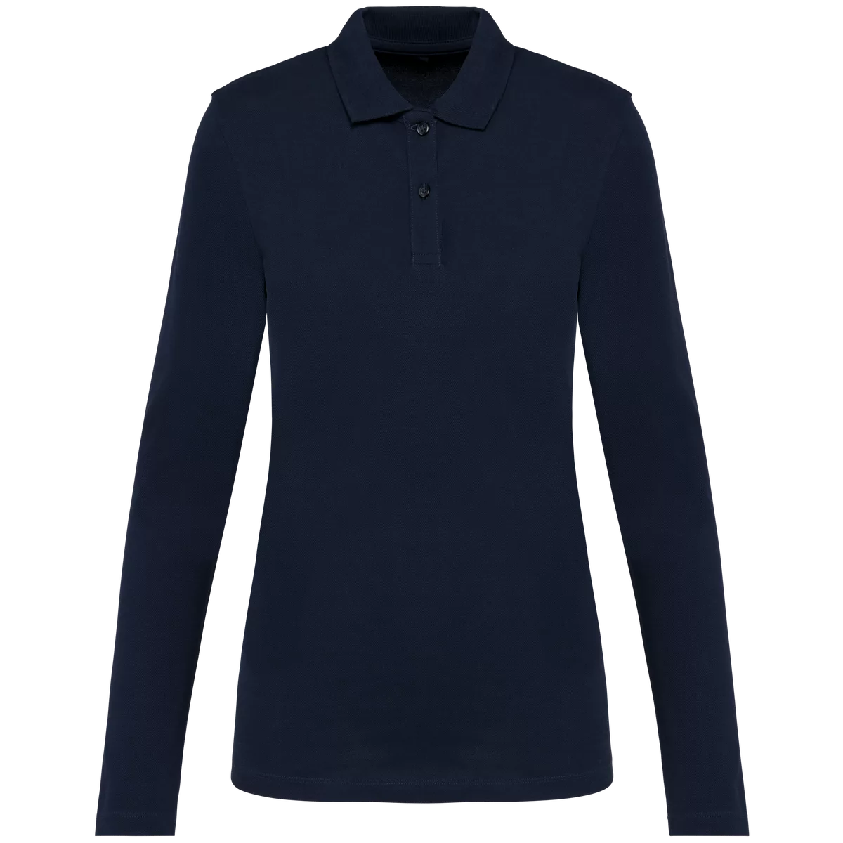 Supima® damespolo lange mouwen Deep Navy