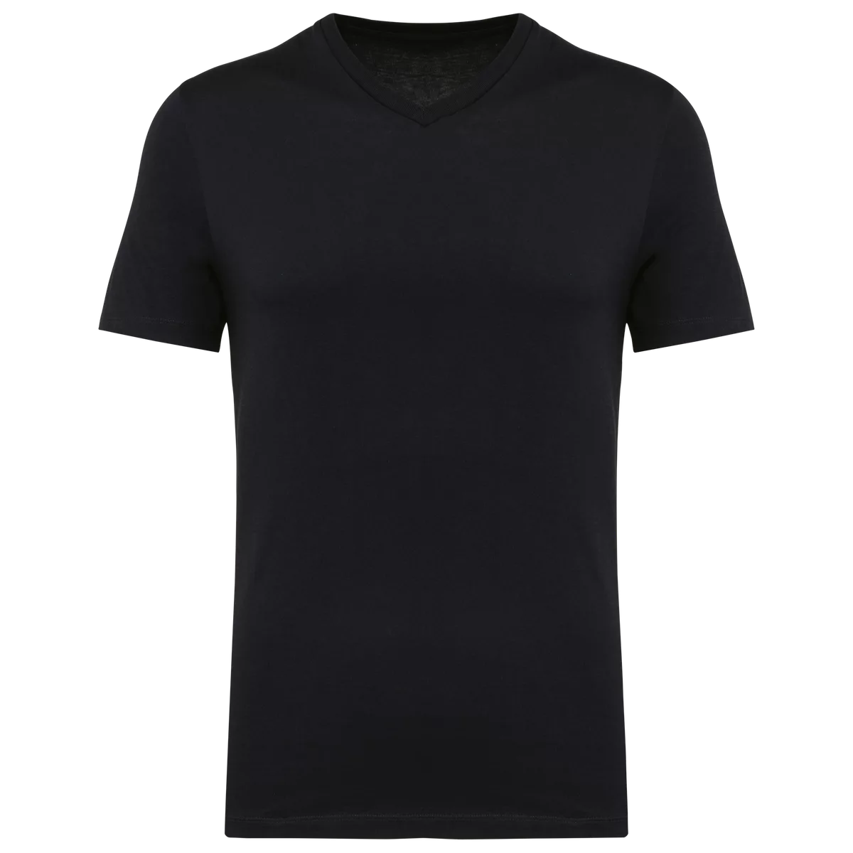 Supima® heren-T-shirt V-hals korte mouwen Black