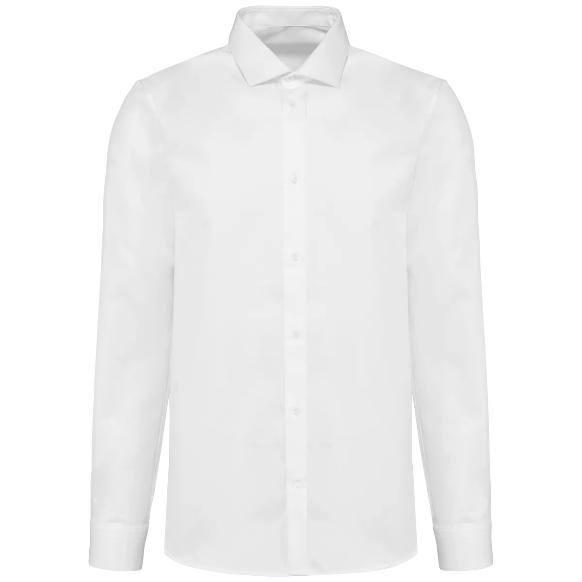 Herenoverhemd van twill met lange mouwen White