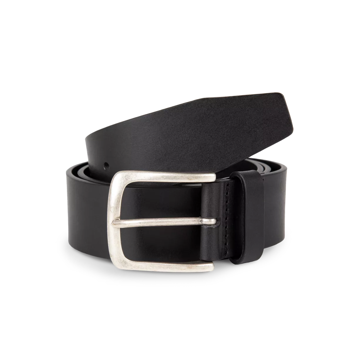 Vintage lederen herenriem Black