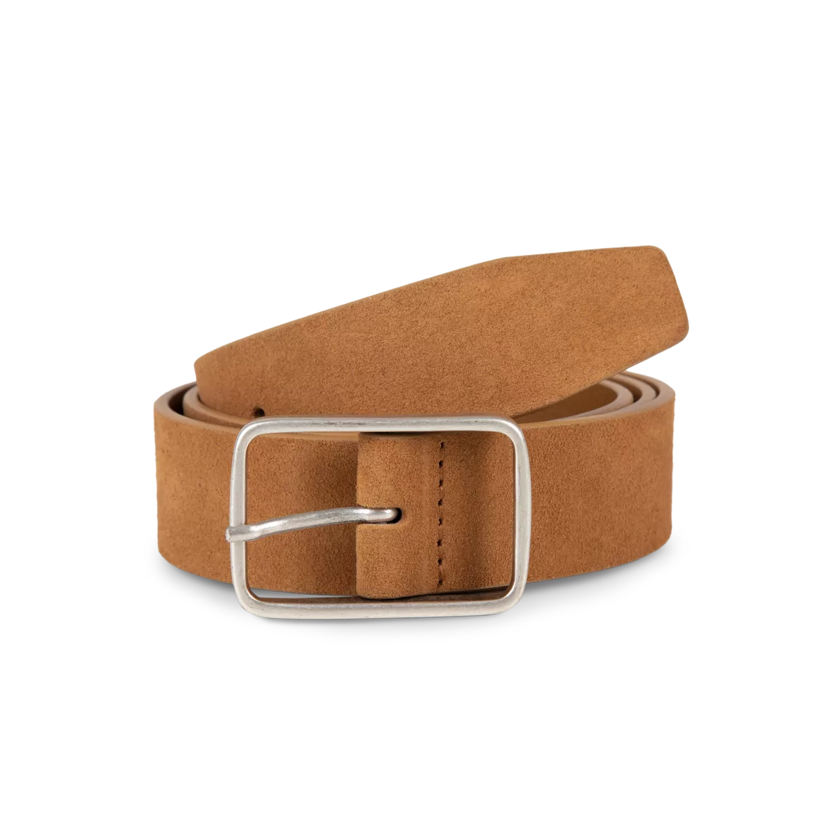 Suede leren riem Cognac