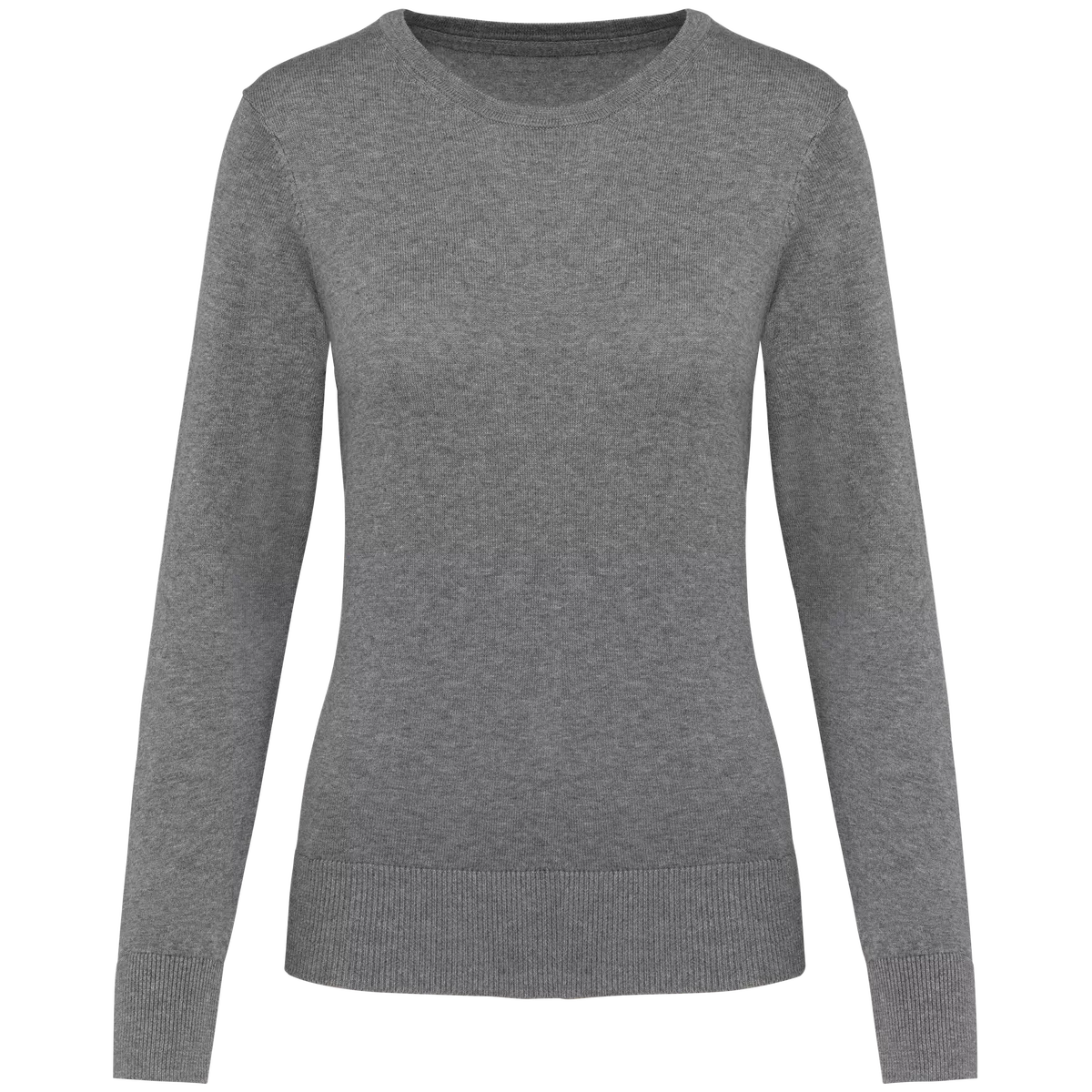 Supima® damestrui ronde hals Grey Heather