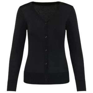 Dames Supima® cardigan Black
