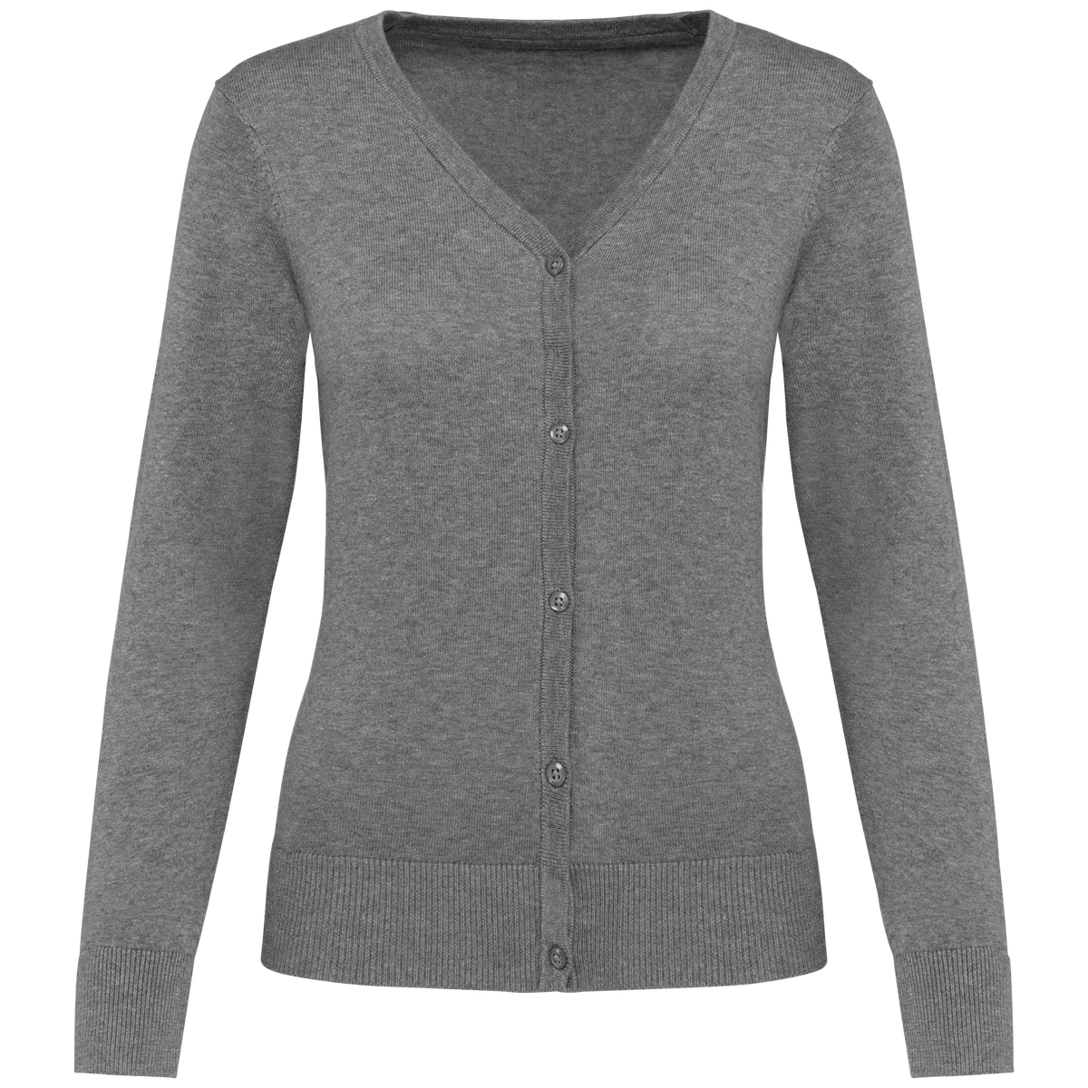 Dames Supima® cardigan Grey Heather