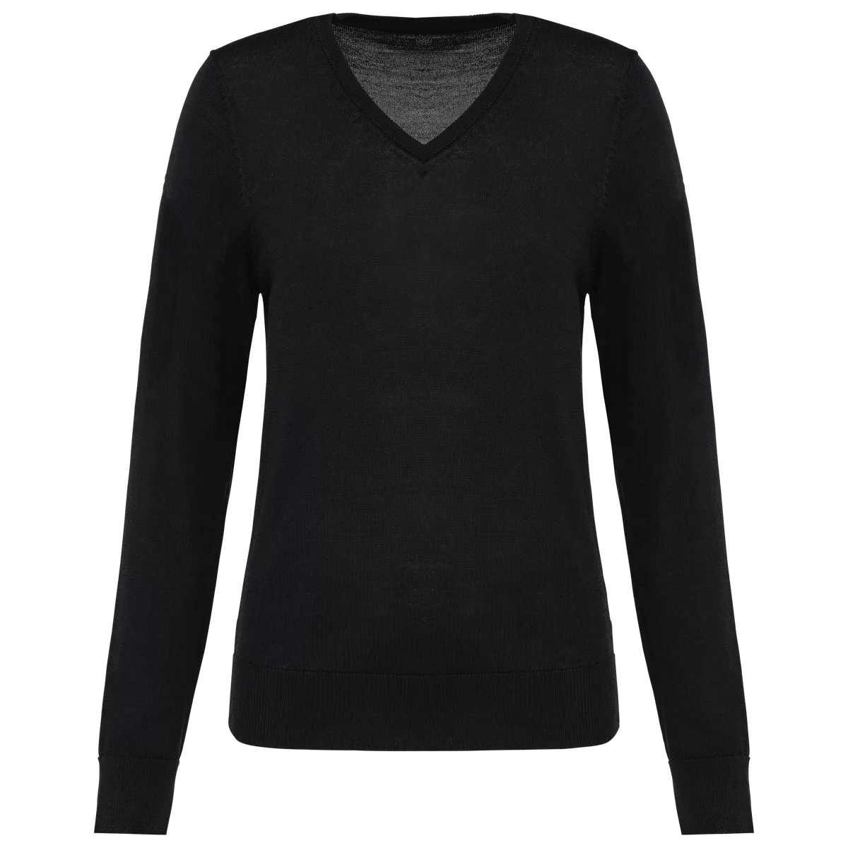 Merinotrui V-hals dames Black