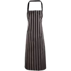 Klassiek gestreept halterschort Black / White
