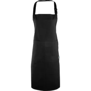 Fairtrade schort met zak Black