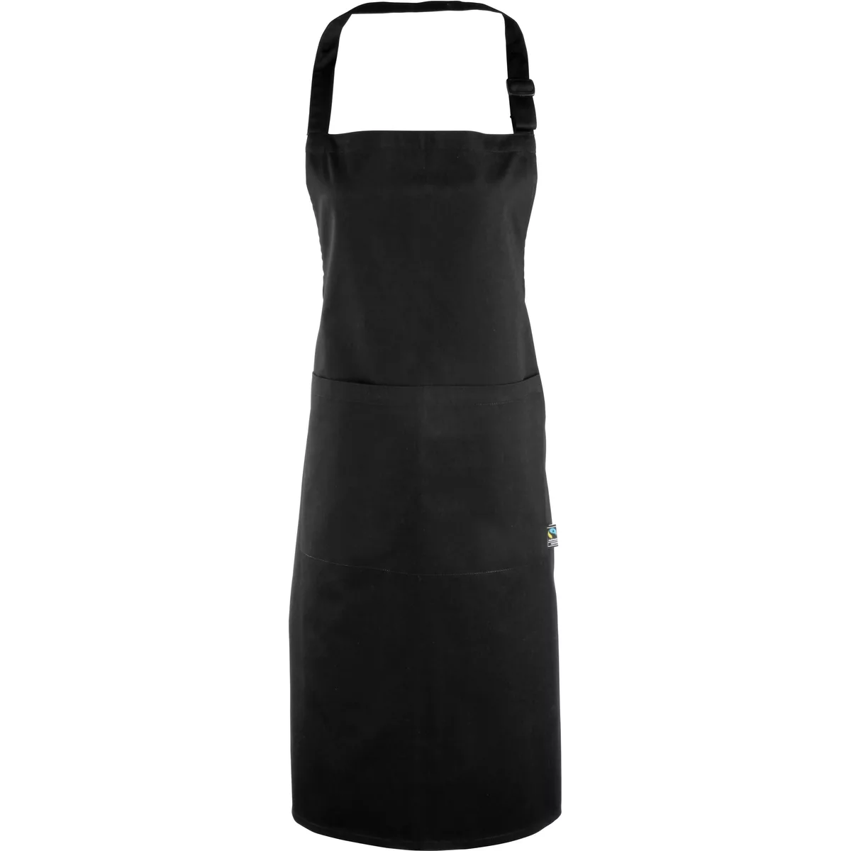 Fairtrade schort met zak Black