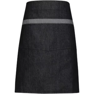 Domain – Contrast denim heupschort Black Denim