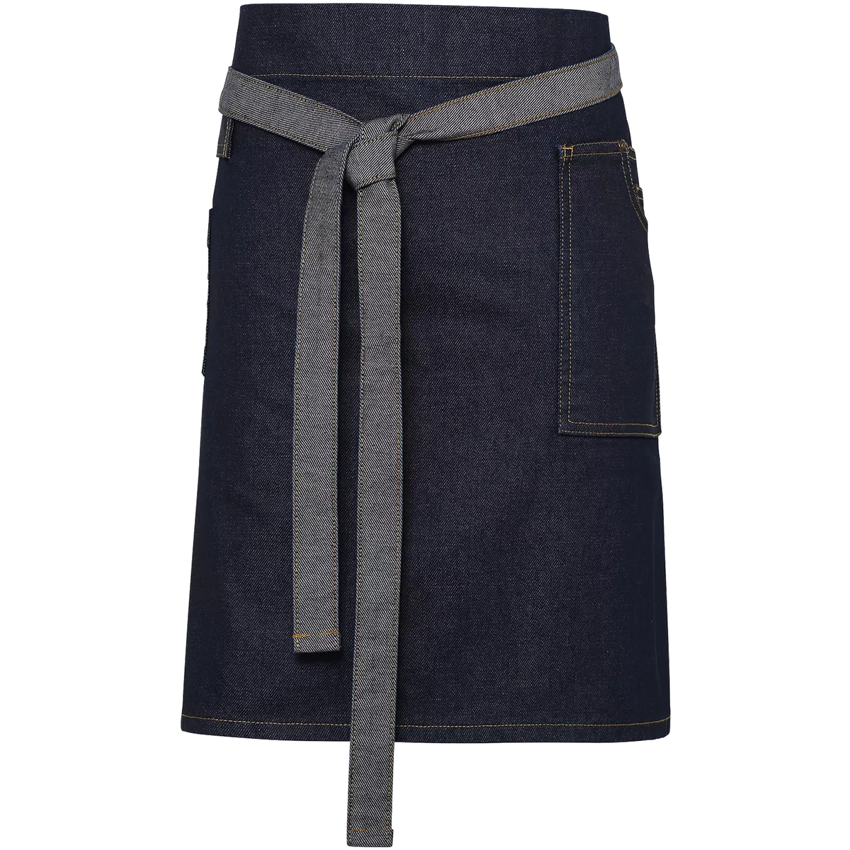 Division – Waxed look denim waist apron Indigo Denim