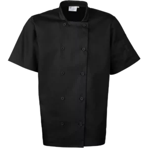 Short Sleeve Chefs Jacket Black
