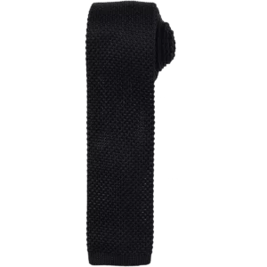 Smalle gebreide stropdas Black