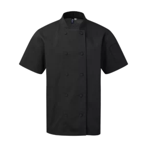 Coolchecker® koksjas met korte mouwen Black