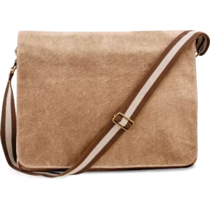 Vintage canvas schoudertas Sahara