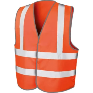 Hi-Vis veiligheidshesje voor snelweg Fluorescent Orange
