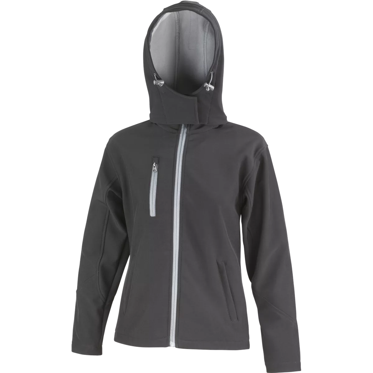 Core Ladies Tx Performance Hooded Soft Shell Jacket Black / Grey
