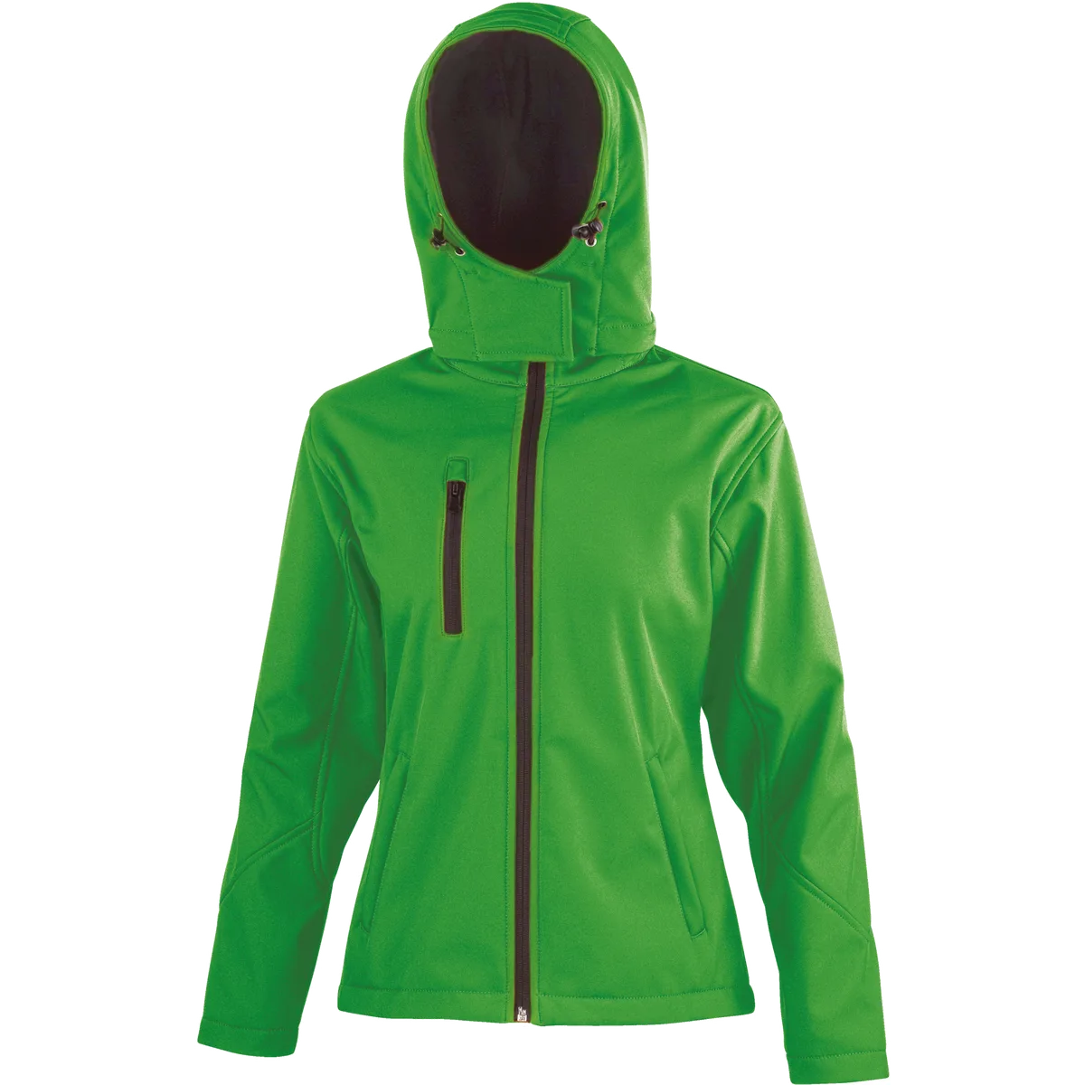Core Ladies Tx Performance Hooded Soft Shell Jacket Vivid Green / Black